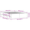 vidaXL R&uacute;mgrind me&eth; Sk&uacute;ffum &aacute;n D&yacute;nu Gr&aacute;ir Sonoma Eik 150x200 cm