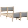 vidaXL Ramsv&iacute;k me&eth; h&ouml;fu&eth;gafl Lj&oacute;sgr&aacute;r 120 x 190 cm d&uacute;kur
