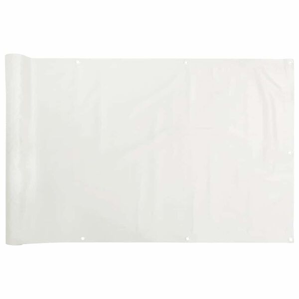 vidaXL Skj&oacute;lveggur &aacute; Svalir Hv&iacute;tur 700x120 cm PVC