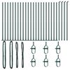 vidaXL Girðingarpóstur Annað 26 pcs Grár 3,2 x 3,2 x 68,5 cm Stál