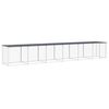vidaXL H&aelig;nsnakofi me&eth; &thorn;aki Reykgr&aacute;r 603x98x90 cm Sinkh&uacute;&eth;a&eth; St&aacute;l