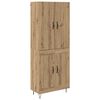 vidaXL H&aacute;bor&eth; 2 pcs Artisan Eik V&eacute;lunninn vi&eth;ur og gler
