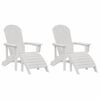 vidaXL Gar&eth;st&oacute;ll 2 pcs Hv&iacute;tt 83 x 74 x 92 cm p&oacute;l&yacute;et&yacute;len