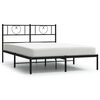 vidaXL R&uacute;mgrind &uacute;r M&aacute;lmi &aacute;n D&yacute;nu me&eth; H&ouml;f&eth;agafli Sv&ouml;rt 135x190 cm