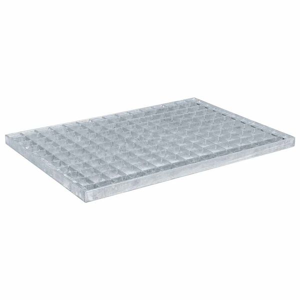 vidaXL Gats Silfur 50 x 35 x 2 cm Heit-dypp galvaniza&eth; m&aacute;lmur