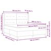 vidaXL LED Box Spring R&uacute;m me&eth; d&yacute;nu Lj&oacute;sgr&aacute;r 180 x 200 cm d&uacute;kur