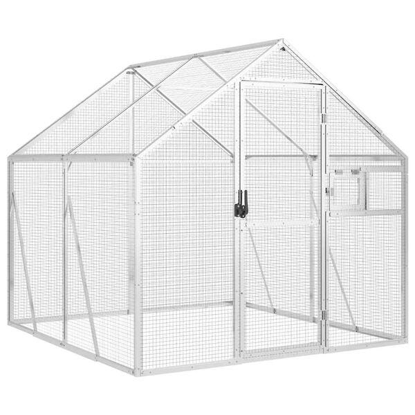 vidaXL Aviary Silfur 1,79x2x1,85 m &Aacute;l