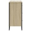 vidaXL Kommóða Sonoma Eik 91x35,5x74,5 cm Samsettur Viður