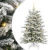 vidaXL Gervi hengdu j&oacute;latr&eacute; Me&eth; LED r&aelig;ma lj&oacute;sum Hv&iacute;tt 120 cm PE og PVC