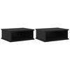 vidaXL N&aacute;ttbor&eth; 2 pcs Svartur Eik 40 x 31 x 15 cm Samsettur vi&eth;ur