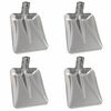 vidaXL Skopuh&ouml;f&eth; 4 pcs Silfur 45 x 38 cm Aluminium