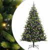vidaXL Gervi li&eth;a&eth;ur j&oacute;latr&eacute; 300 LED lj&oacute;s Gr&aelig;nn 180 cm PVC og PE