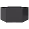 vidaXL Gr&oacute;&eth;urker Svart Sexhyrningslaga 104x90x45 cm St&aacute;l