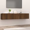 vidaXL Sj&oacute;nvarpssk&aacute;par 2 stk. Br&uacute;n Eik 80x30x30cm Samsettur Vi&eth;ur