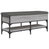 vidaXL Sk&oacute;bekkur Gr&aacute;ir Sonoma Eik 102x42x45 cm Samsettur Vi&eth;ur