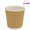 vidaXL Papp&iacute;rs kaffibollar 1000 stk 4oz 100ml Br&uacute;nn