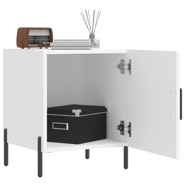 vidaXL N&aacute;ttbor&eth; 2 stk. Hv&iacute;t 40x40x50 cm Samsettur Vi&eth;ur