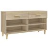 vidaXL Sk&oacute;sk&aacute;pur Sonoma Eikarlitur 102x35x55 cm Samsettur Vi&eth;ur