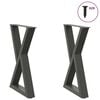 vidaXL bor&eth;stofubor&eth;sf&aelig;tur 2 stk. antras&iacute;t 60x(72-73,3) cm st&aacute;l
