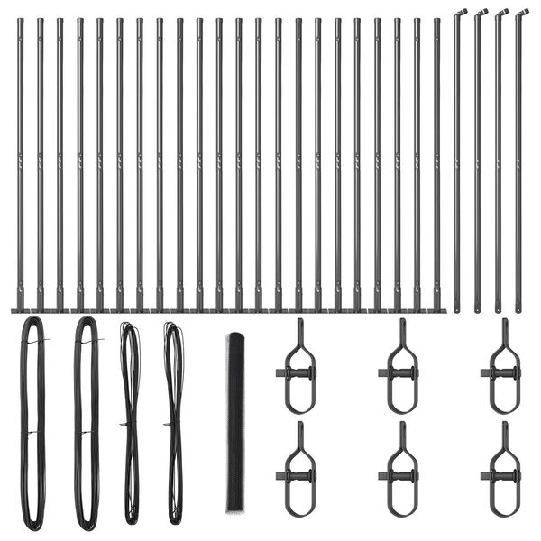 vidaXL Gir&eth;ingarp&oacute;stur Gr&aacute;r 50 x 1,4 m (25 mm net) St&aacute;l og PVC