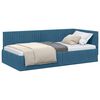 vidaXL Hornr&uacute;m ramma me&eth; h&ouml;fu&eth;gafl Bl&aacute;r 100 cm x 200 cm Flauel