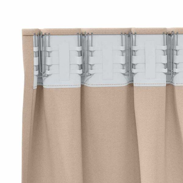 vidaXL Svartgard&iacute;nur me&eth; hringjum 2 pcs M&oacute;gr&aacute;r 225 x 140 cm P&oacute;l&yacute;ester