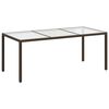 vidaXL Gar&eth;bor&eth; Br&uacute;nt 190x90x75 cm Hert Gler og P&oacute;l&yacute;rattan