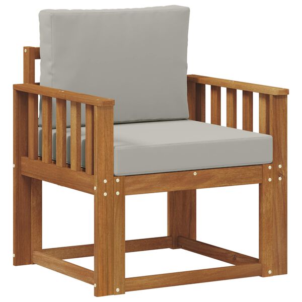 vidaXL &Uacute;tis&oacute;fi Solid Akas&iacute;uskei&eth; og P&oacute;lyester N&aacute;tt&uacute;ruleg og lj&oacute;s gr&aacute;