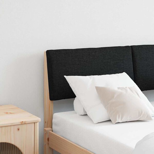 vidaXL B&oacute;lstru&eth; r&uacute;mgafl Svartur 120 cm Solid furuhikk