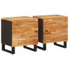 vidaXL Noat&ouml;flu sk&aacute;pur 2 pcs Br&uacute;nn 40 x 33 x 46 cm Hart mang&oacute;tr&eacute;