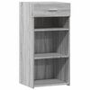 vidaXL Skenkur Gr&aacute;r Sonoma Eik 45x42,5x93 cm Samsettur Vi&eth;ur