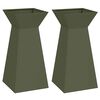 vidaXL S&uacute;lu pottur 2 pcs &Oacute;l&iacute;fugr&aelig;nn 35 x 35 x 73 cm