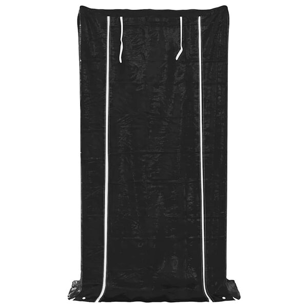 vidaxL Eldiviðargrind með Regnhlíf 100x40x200 cm Sínkhúðað Stál