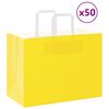 vidaXL Papp&iacute;rspokar 50 stk me&eth; Handf&ouml;ngum Gulir 32x17x25 cm