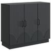 vidaXL Vi&eth;beinteyfla Svartur 89 x 34,5 x 77 cm Samsettur vi&eth;ur