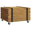 vidaXL S&oacute;fabor&eth; Br&uacute;nn 60 x 60 x 38 cm Solid teak vi&eth;ur