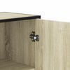 vidaXL Highboard Sonoma Eik 35,5x35x139 cm Hanna&eth;ur vi&eth;ur og m&aacute;lmur