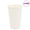 vidaXL Papp&iacute;rs kaffibollar 1000 stk 16oz 400ml Hv&iacute;tt