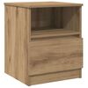 vidaXL n&aacute;ttbor&eth;ssk&aacute;par 2 stk Artisan Oak 40x40x50 cm Hanna&eth;ur vi&eth;ur