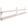 vidaXL 2 H&aelig;&eth;a Vegghengdar Hillur 2 stk Ry&eth;fr&iacute;tt St&aacute;l 300x30 cm
