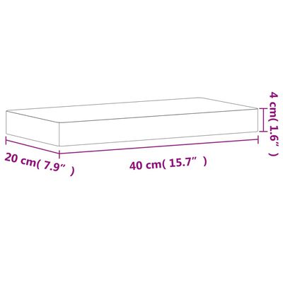 vidaXL Vegghilla 40x20x4 cm Gegnheill Beykiviður