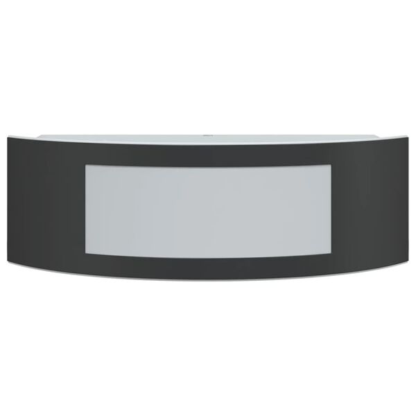 vidaXL &Uacute;tivegglj&oacute;s 2 stk Svartur Ry&eth;fr&iacute;tt St&aacute;l