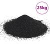 vidaXL Aquarium Sand 25 kg Svartur 0,2-2 mm