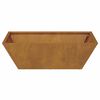 vidaXL Gar&eth;pl&ouml;ntukassi 5 pcs Rusty 50 x 50 x 15 cm Ve&eth;ra&eth; st&aacute;l