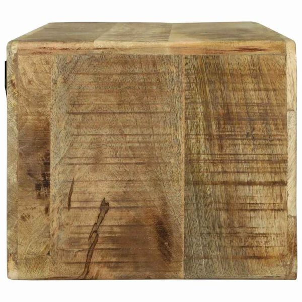 vidaXL Sjónvarpsskápur með hillu Brúnn Gegnheill mangóviður