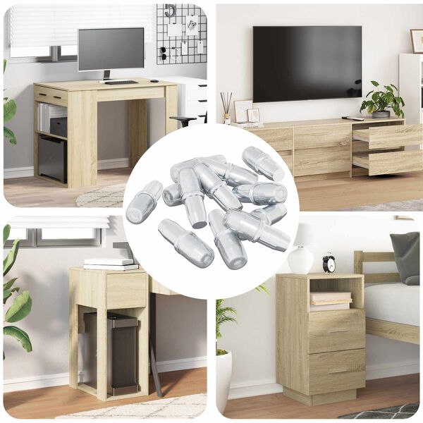 vidaXL Hillupinn 12 pcs Silfur 7 x 16 mm J&aacute;rn