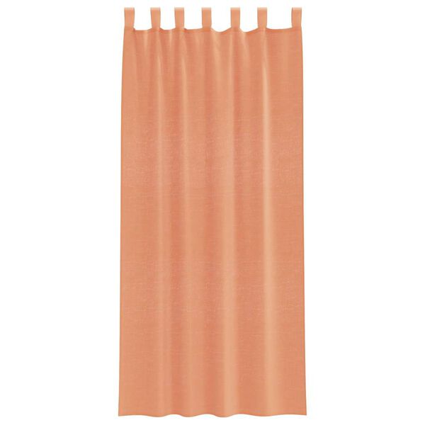 vidaXL Voile Gardínur með lykkjum 2 stk Terracotta 140x225 cm