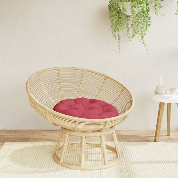 vidaXL Kringl&oacute;tt Sessa &Oslash; 60 x11 cm V&iacute;nrautt Oxfordefni