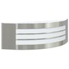 vidaXL Utandyra vegglýsing Silfur 32 x 10 x 10 cm stainless steel