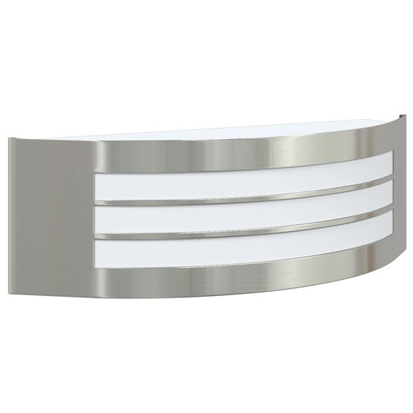 vidaXL Utandyra vegglýsing Silfur 32 x 10 x 10 cm stainless steel